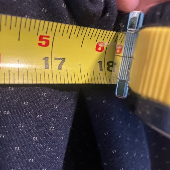 Amanda & Chelsea 3/4 ruched sleeve navy blue & white  blazer size large - Picture 9 of 9